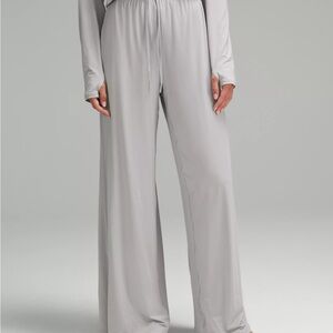 lululemon athletica Wide-Leg Drawstring Pants in Light Gray